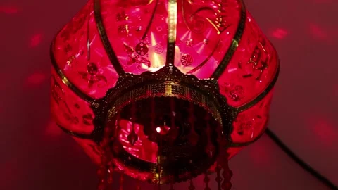 Video of Chinese lantern spinning with lights. Stock Footage 249232463
