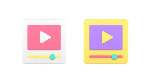 Video cinema multimedia content broadcasting play button application service  스톡 일러스트