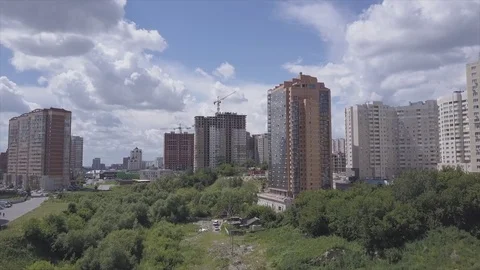 Video from the city air Stock Footage 81430682