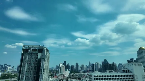 Video of city skyline with dramatic clouds Stock Footage 325560060
