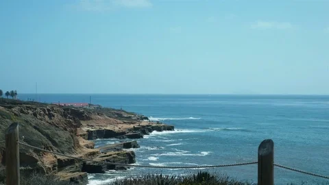 Video of cliff view in California in 4K Stock Footage 79092425