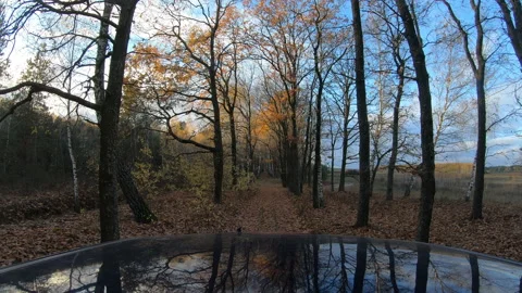 Video clip of a car driving through the countryside. Stock Footage 143219122