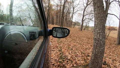 Video clip of a car driving through the countryside. Stock Footage 145122021