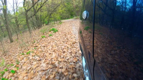 Video clip of a car driving through the countryside. Stock Footage 145446268