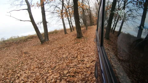 Video clip of a car driving through the countryside. Stock Footage 151563094