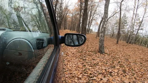 Video clip of a car driving through the countryside. Stock Footage 151563237