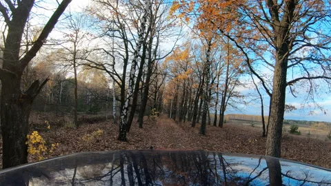 Video clip of a car driving through the countryside. Stock Footage 151563422