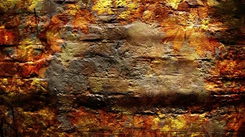 Video clip features a cement wall background and colorful autumn foliage Stock Footage 160669980
