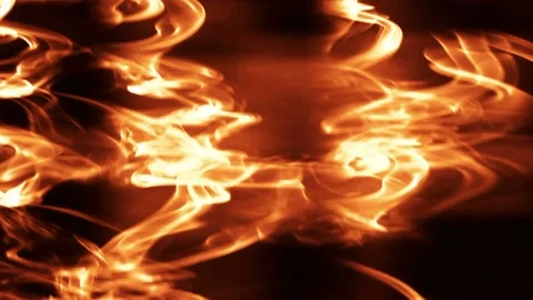 Video clip features a energetic smoke and fire background with flickers and Stock Footage 160601080