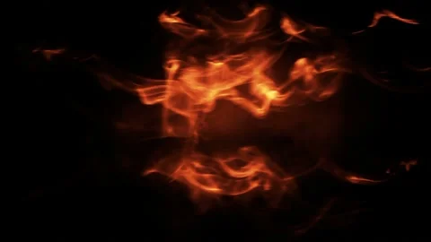 Video clip features a energetic smoke and fire background with flickers and Stock Footage 160605035