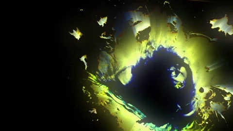 Video clip features a explosion of colorful flowing ink elements Stock Footage 160669345