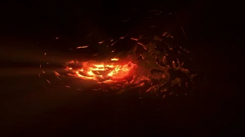Video clip features liquid abstract fire elements in glowing golden colors Stock Footage 160665321