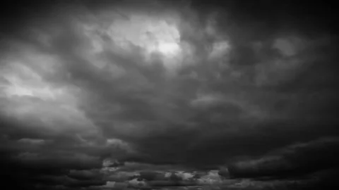 Video clip in hd shows a time lapse of dark storm clouds and striking lightning Stock Footage 160669591