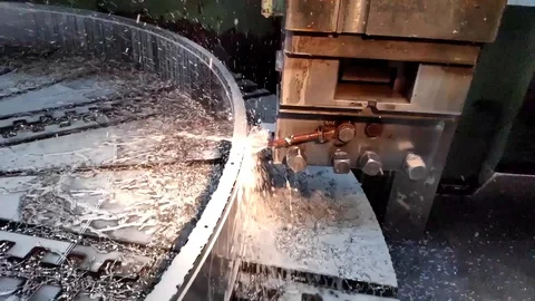 Video clip metal processing with a chisel close-up in slow motion Stock Footage 106254192