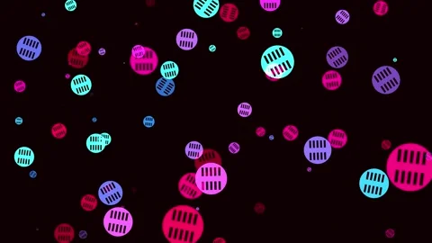 Video clip one-minute computer render of an abstract splash screen with meshes Stock Footage 263563191