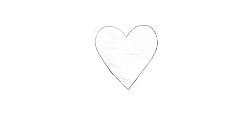 Video clip showing the process of drawing a heart with a pencil. Stock Footage 301066281