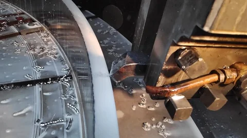 Video clip showing the work of a software-controlled machine close-up Stock Footage 105963270