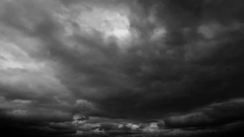 Video clip shows a time lapse of really dark storm clouds Stock Footage 160670296