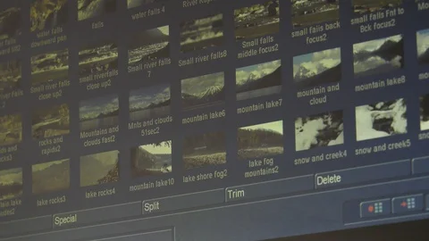 Video clips from 4k editing system Stock Footage 86388885