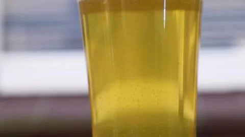 Video close up of bubbles inside glass of beer. Stock Footage 344034916