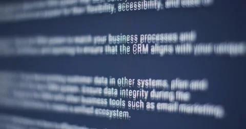 Video of close up of data processing on black background Stock Footage 331208936