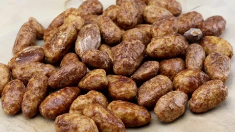Video close-up of roasted almonds Stock Footage 262000779