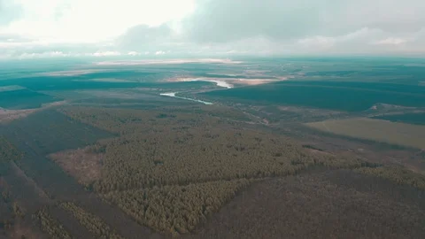 Video from the clouds, thick clouds fly low. Stock Footage 130067915