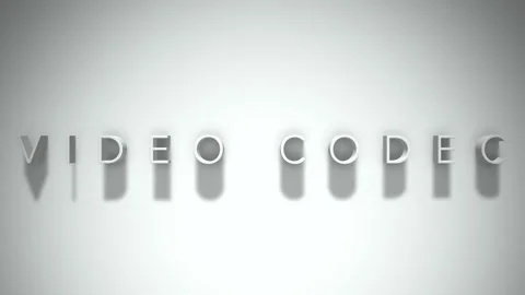 Video codec 3D title animation with shadows on a white background Stock Footage 296932318