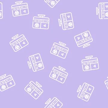 Video color correction line vector seamless pattern Illustrazione stock