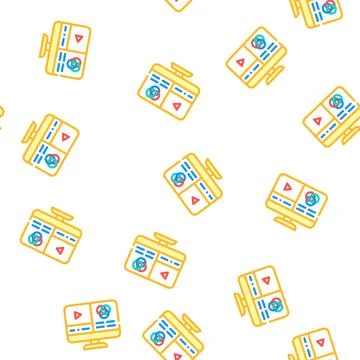 Video color correction vector seamless pattern Illustrazione stock