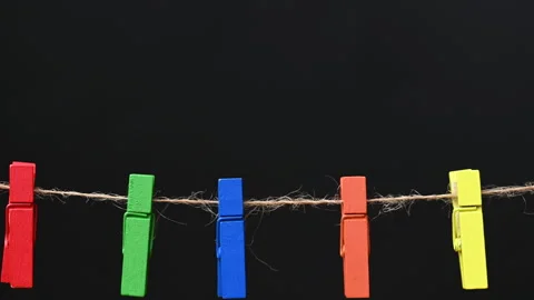 Video of colored clothespins Stock Footage 310321028