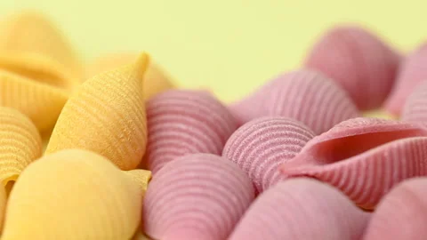 Video colored pasta shells Stock Footage 312253569