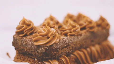 Video Compilation of Baking Cakes in Professional Pastry Kitchen Stock Footage 129046526