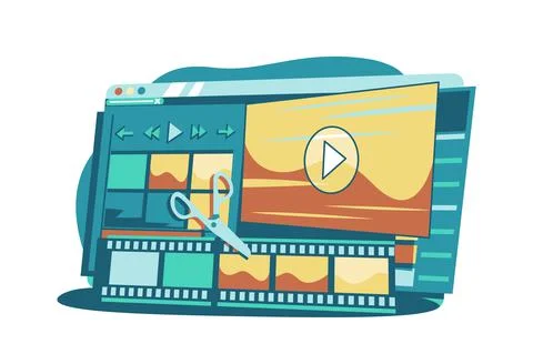 Video compositing interface program Stock Illustration