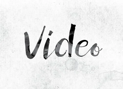 Video Concept Painted in Ink Stock Illustration