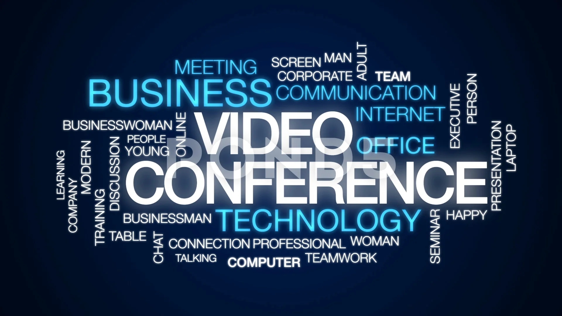 Video conference animated word cloud, te... | Stock Video | Pond5