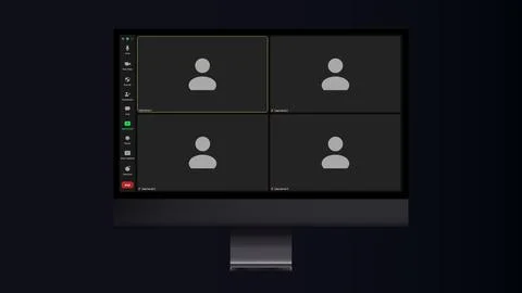 Video conference calls window overlay. Video calls window overlay. Call screen イラスト素材