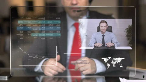  Video Conference close up shot Stock Footage 209947751