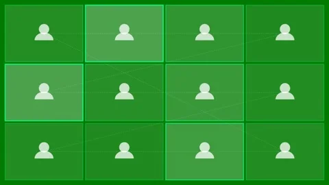 Video Conference Grid Pulse Animated Motion Graphic Concept Stock Footage 341792537