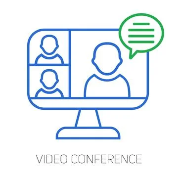 Video conference icon Stock Illustration