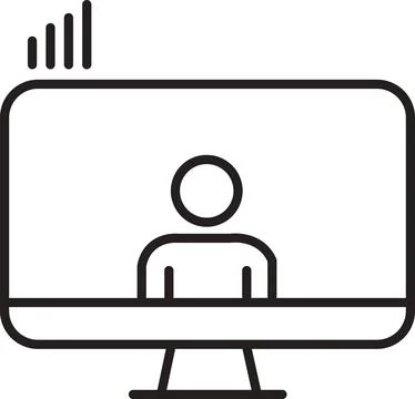 Video conference icon Stock Illustration