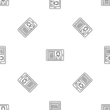 Video conference pattern seamless vector Illustrazione stock