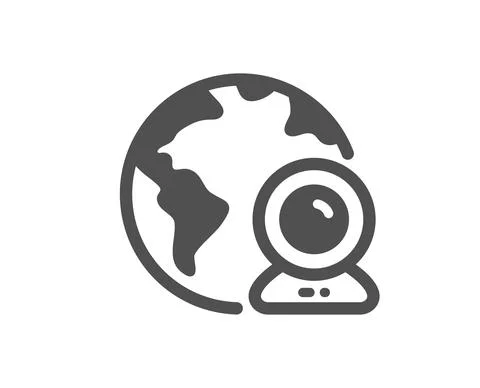 Video conference simple icon. Virtual presentation sign. Vector 스톡 일러스트