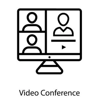 Video Conference Technology Stock Illustration