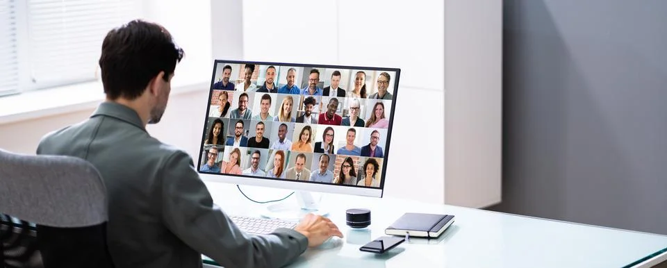 Video Conference Training Online Stock Photos
