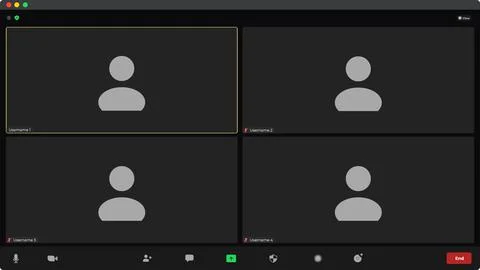 Video conference user interface. Application for calls. Video conference icon Stock Illustration