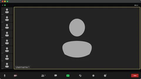 Video conference user interface. Application for social communication 스톡 일러스트