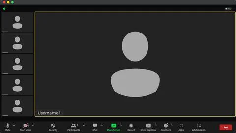 Video conference user interface. Application for social communication. Videocall Stock Illustration
