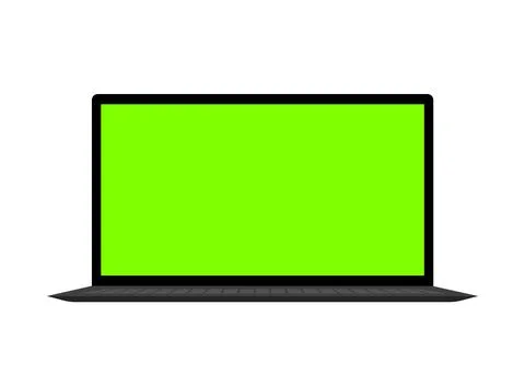 Video conference user interface on laptop. Video call window overlay. Chromakey Illustrazione stock