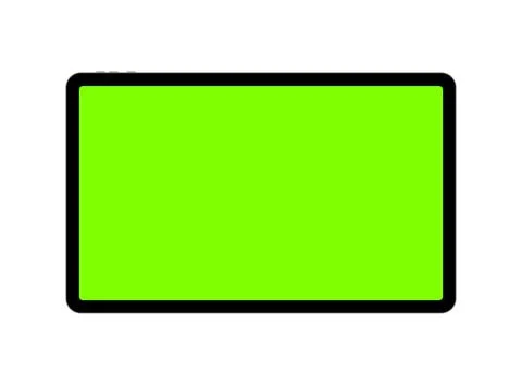 Video conference user interface on tablet. Video call window overlay. Chromakey Stock Illustration